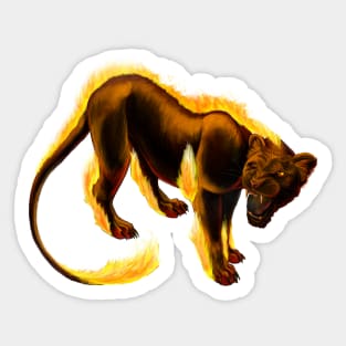 Fire Lioness Sticker